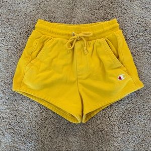 Champion sweat shorts yellow size small